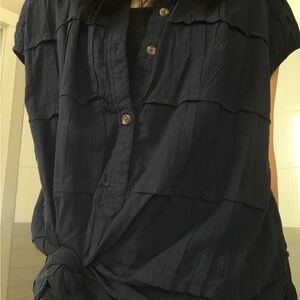 Pilcro blue blouse